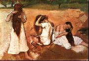 Edgar Degas Three Women Combing their Hair France oil painting artist